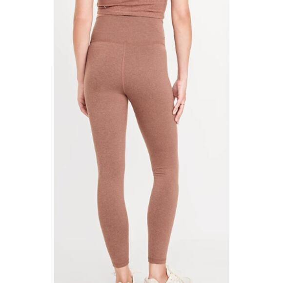 Old Navy Womens Extra High-Waisted Cloud Comfy 7/8 Ankle Leggings Warm Taupe XL - Picture 6 of 6